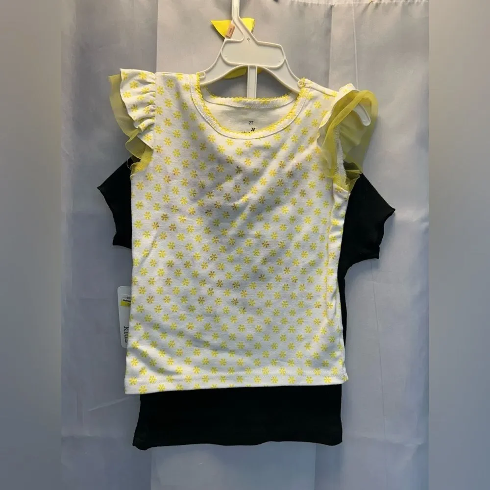 Start Up Kids Black & Yellow ‘Love You’ and Daisy design set, size 2T